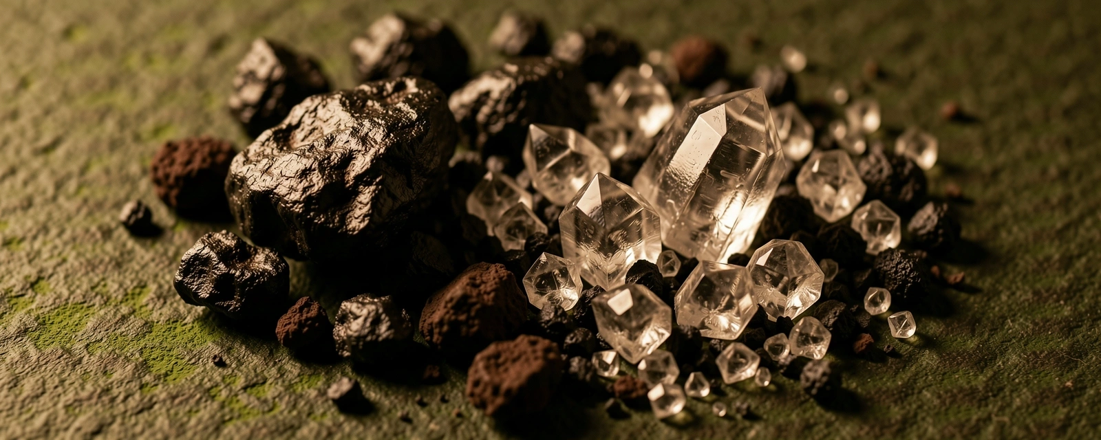 Elemental minerals and natural textures